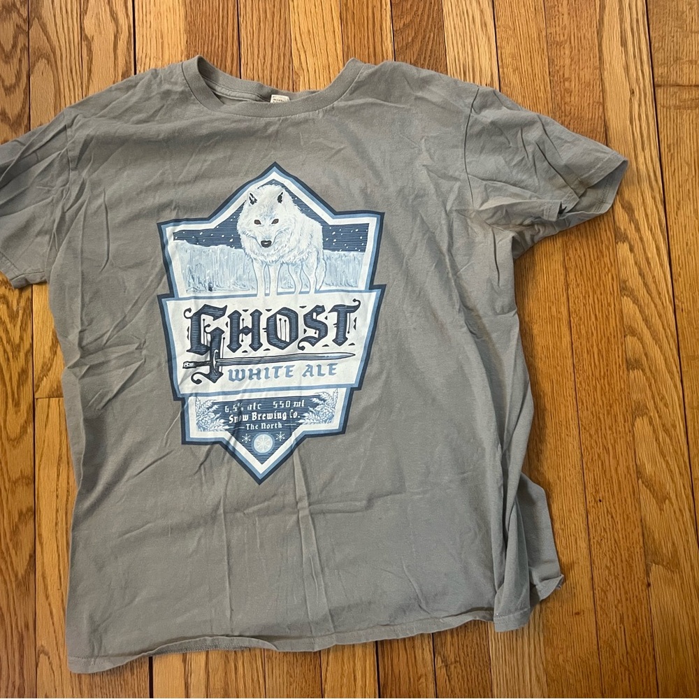 Wolf Ghost White Ale Snow Brewing Co Mens Large Graphic T-Shirt